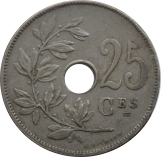 Belgicko 25 Centimes 1929