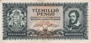 Maďarsko 10 Millió pengő 1945