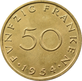 Sársko 50 Frank 1954