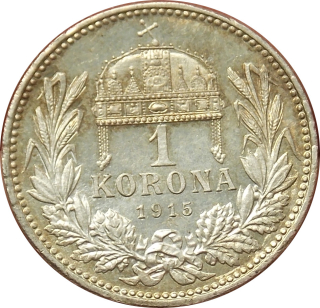F.J. 1 korona 1915 K.B