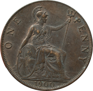 Anglicko 1 Penny 1900