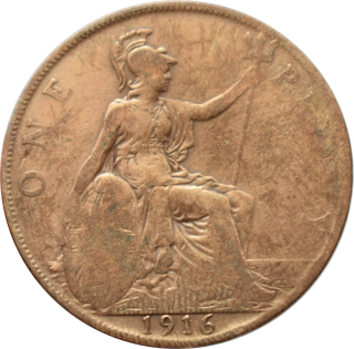 Anglicko 1 Penny 1916