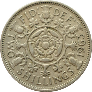 Anglicko 2 Shillings 1963