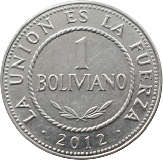 Bolívia 1 Boliviano 2012