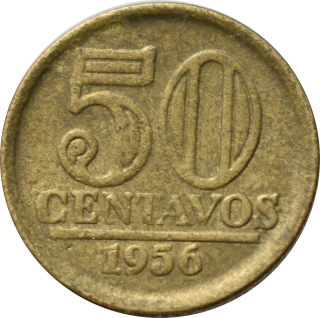 Brazília 50 Centavos 1956