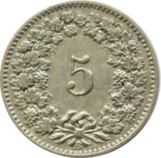 Švajčiarsko 5 Rappen 1903