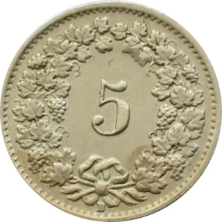 Švajčiarsko 5 Rappen 1952
