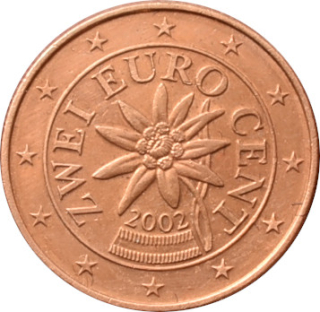 Rakúsko 2 Cent 2002