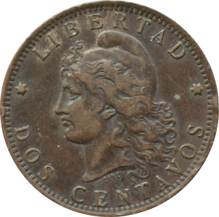 Argentína 2 Centavos 1889