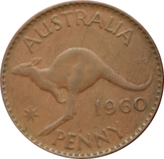 Austrália 1 Penny 1960