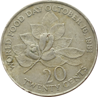 Jamajka 20 Cents 1985 FAO