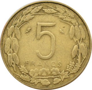 Rovníkové africké štáty Kamerun 5 Francs 1961