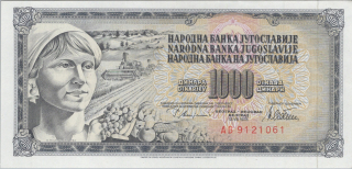 Juhoslávia 1000 Dinara 1978