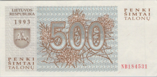 Litva 500 Talonas 1993