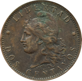 Argentína 2 Centavos 1892