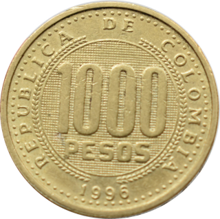 Kolumbia 1000 Pesos 1996