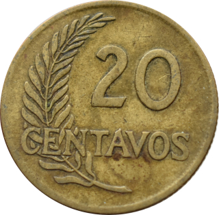 Peru 20 Centavos 1965