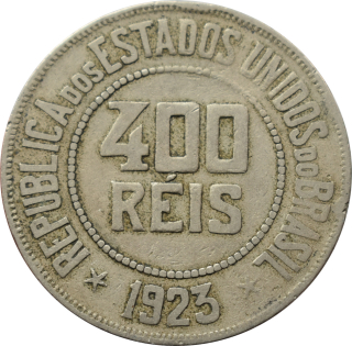 Brazília 400 Reis 1923