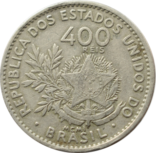 Brazília 400 Reis 1901
