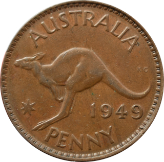 Austrália 1 Penny 1949