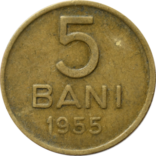 Rumunsko 5 Bani 1955