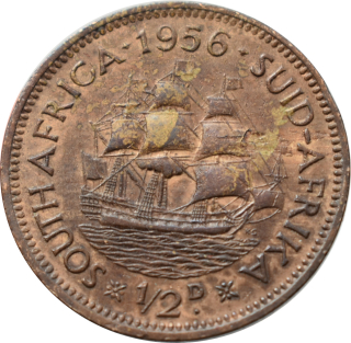 Južná Afrika 1/2 Penny 1956