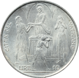 Vatikán 10 Lira 1968