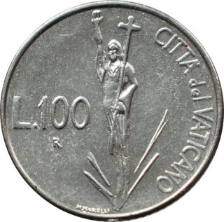 Vatikán 100 Lira 1991