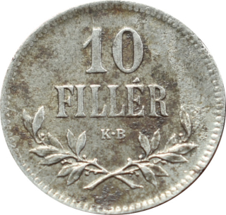 F.J. 10 Fillér 1920 K.B. R!