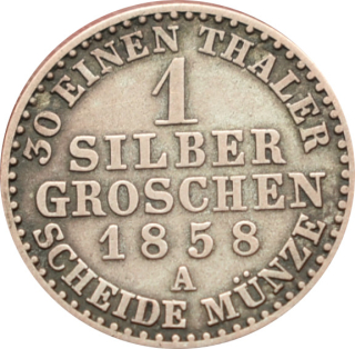 Schaumburg-Lippe 1 Silber Grochen 1858 A