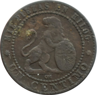 Španielsko 1 Centimo 1870