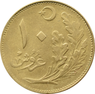 Turecko 10 Kurus 1925