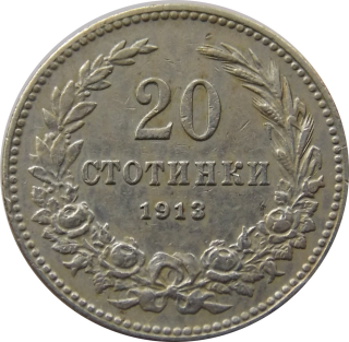 Bulharsko 20 Stotinki 1913