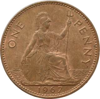 Anglicko 1 Penny 1967