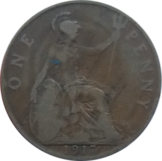Anglicko 1 Penny 1917