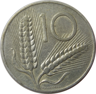 Taliansko 10 Lira 1954