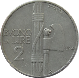 Taliansko 2 Lira 1924