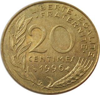 Francúzsko 20 Centimes 1996