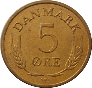 Dánsko 5 Ore 1972
