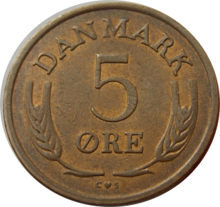 Dánsko 5 Ore 1967