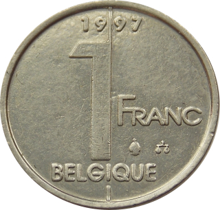 Belgicko 1 Frank 1997
