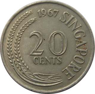 Singapur 20 Cents 1967