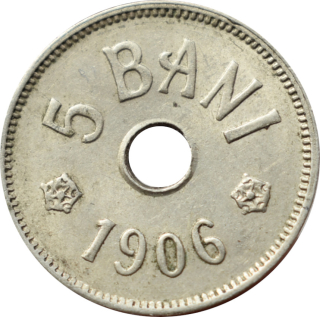 Rumunsko 5 Bani 1906 J