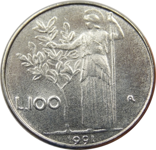 Taliansko 100 Lír 1991