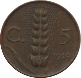 Taliansko 5 Centesimi 1919