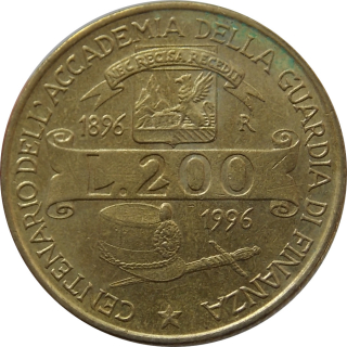 Taliansko 200 Lír 1996