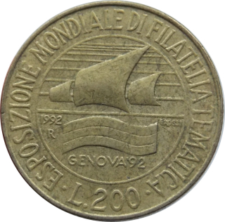 Taliansko 200 Lír 1992