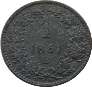 F.J. 1 Kreuzer 1861 B