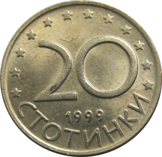 Bulharsko 20 Stotinki 1999
