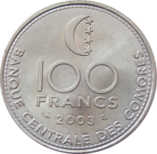 Komory 100 Francs 2003